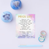 Gold Glitter Price List Flyers for Nail Salon チラシ (シングル)