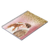 Gold Glitter Red Head Female Brown Hair Male ノートブック (左側)