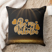 Gold Glitter Romantic Quote Valentine’s Day Gift クッション (ブランケット)