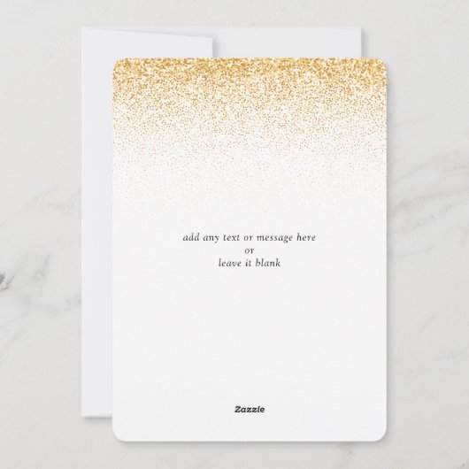 Gold glitter script Mom 50th birthday invitation シーズンカード (裏面)