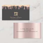 Gold Glitter Sewing Machine Glitter Drips Bakery   名刺 (正面/裏面)