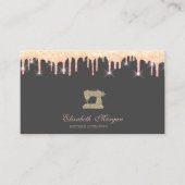 Gold Glitter Sewing Machine Glitter Drips Bakery   名刺 (正面)