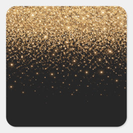 Gold Glitter Sparkle Elegant Luxury Texture        スクエアシール