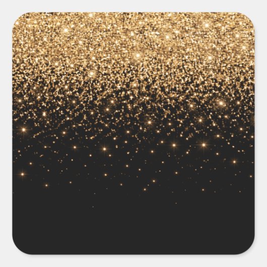 Gold Glitter Sparkle Elegant Luxury Texture        スクエアシール (正面)