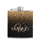 Gold Glitter Sparkle Elegant Luxury Texture        フラスク (正面)
