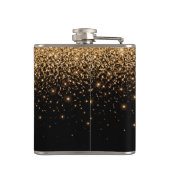 Gold Glitter Sparkle Elegant Luxury Texture        フラスク (裏面)