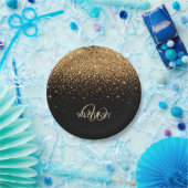 Gold Glitter Sparkle Elegant Luxury Texture        ペーパープレート (パーティー)