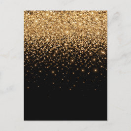 Gold Glitter Sparkle Elegant Luxury Texture        ポストカード