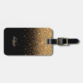 Gold Glitter Sparkle Elegant Luxury Texture        ラゲッジタグ (正面横)