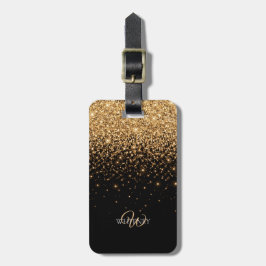 Gold Glitter Sparkle Elegant Luxury Texture        ラゲッジタグ