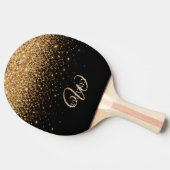 Gold Glitter Sparkle Elegant Luxury Texture        卓球ラケット (横)