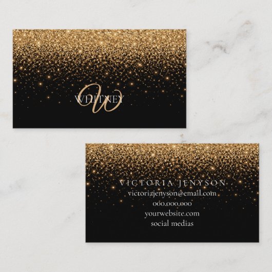 Gold Glitter Sparkle Elegant Luxury Texture        名刺 (正面/裏面)