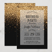 Gold Glitter Sparkle Elegant Luxury Texture        招待状 (正面/裏面)