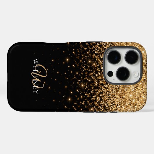 Gold Glitter Sparkle Elegant Luxury Texture        Case-Mate iPhoneケース (裏面 (横))