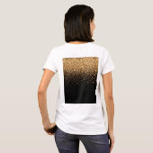 Gold Glitter Sparkle Elegant Luxury Texture        Tシャツ (裏面フル)