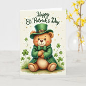 Gold Glitter St Patricks Day Card カード (黄色い花)