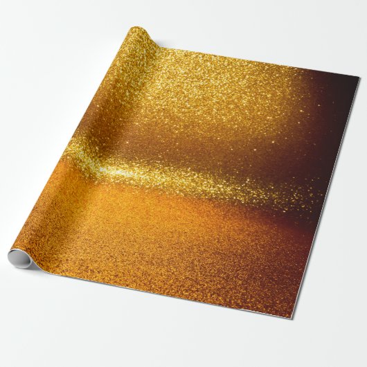 Gold  glitter vintage lights texture. christmas ab ラッピングペーパー (アンロールド)