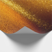 Gold  glitter vintage lights texture. christmas ab ラッピングペーパー (角)