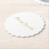 Gold Glitz Always Sparkle ペーパーコースター (アングル)