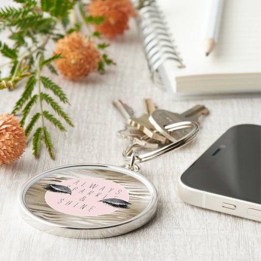 Gold Glitzy Silver Sparkle Eyes        キーホルダー (側面)