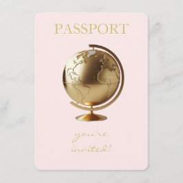 Gold Globe Passport Travel Books for Baby エンクロージャーカード