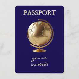 Gold Globe Passport Travel Books for Baby エンクロージャーカード