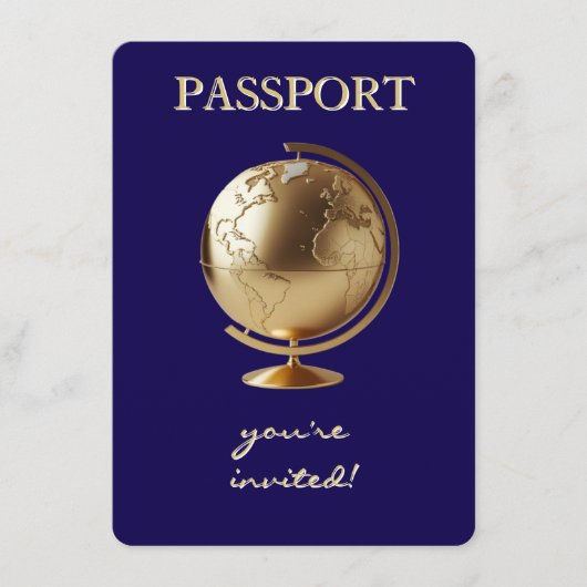 Gold Globe Passport Travel Books for Baby エンクロージャーカード (正面)
