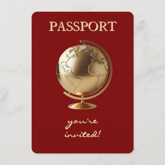 Gold Globe Passport Travel Books for Baby エンクロージャーカード (正面)