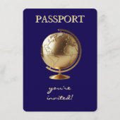 Gold Globe Passport Travel Diaper Raffle エンクロージャーカード (正面)