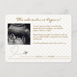 Gold Globe Passport Travel Display Shower エンクロージャーカード