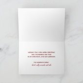 Gold Gradient Retro Script Merry Christmas シーズンカード (内部)