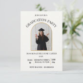 Gold  Graduation Party Invitation Announcement 招待状 (スタンド正面)