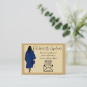 Gold Graduation QR Code Insert Card | Fund Grad エンクロージャーカード (スタンド正面)