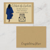 Gold Graduation QR Code Insert Card | Fund Grad エンクロージャーカード (正面/裏面)