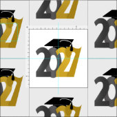 Gold Gray Class of 2027 Graduation ファブリック (タイル)