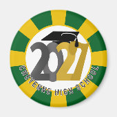 Gold Gray Class of 2027 Graduation マグネット (正面)