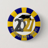 Gold Gray Class of 2027 Graduation 缶バッジ (正面)