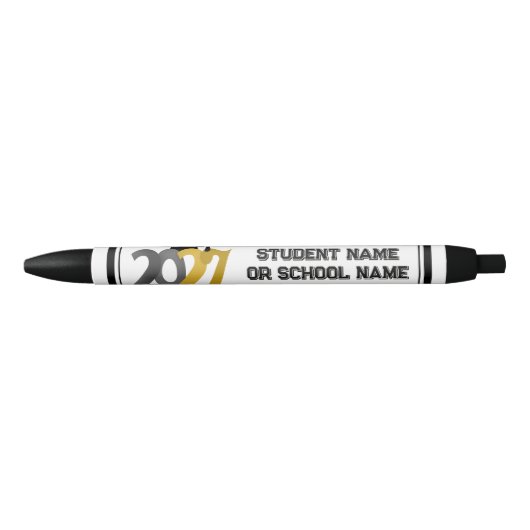 Gold Gray Class of 2027 Graduation  黒ボールペン (正面)
