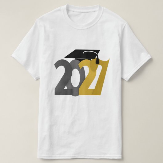 Gold Gray Class of 2027 Graduation Tシャツ (デザイン正面)