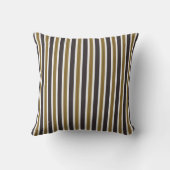 gold, gray thunder and white stripes クッション (裏面)