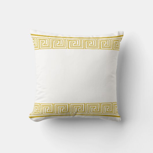 Gold Grecian Frieze Pattern クッション (正面)