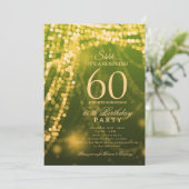 Gold Green | サプライズ60歳の誕生日パーティー 招待状 (スタンド正面)