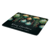 Gold Green Christmas Ornaments カッティングボード (角)
