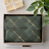 Gold Green Christmas Plaid  薄葉紙 (ギフト)