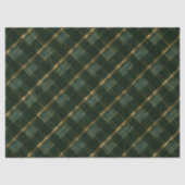 Gold Green Christmas Plaid  薄葉紙 (正面)