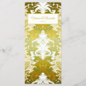 Gold Green Damask Wedding メニュー (裏面)
