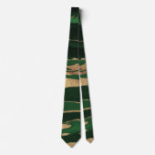 Gold Green Marble Abstract Painting ネクタイ (正面)