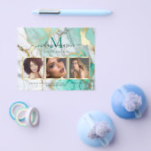 Gold Green Marble Makeup Artist Elegant Photo チラシ (シングル)