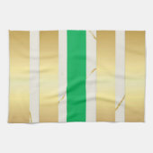 Gold & Green Marble Stripe キッチンタオル (横)