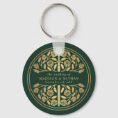 Gold Green Sword Bridesmaid Royal Wedding Gift キーホルダー (裏面)